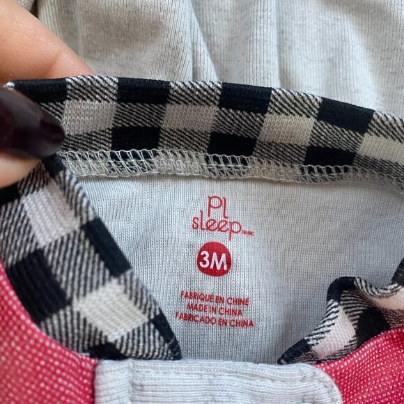 pl Sleep By Petit Lem Footed Pajama Unisex Sleeper Bnwot Holiday Xmas W Hat - Picture 3 of 4